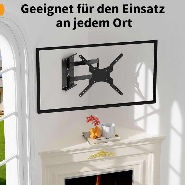 TV Wandhalter, Full Motion TV Halterung für 23-55 Zoll Flachfernseher bis 45 Kg, Wandhalter TV Halte