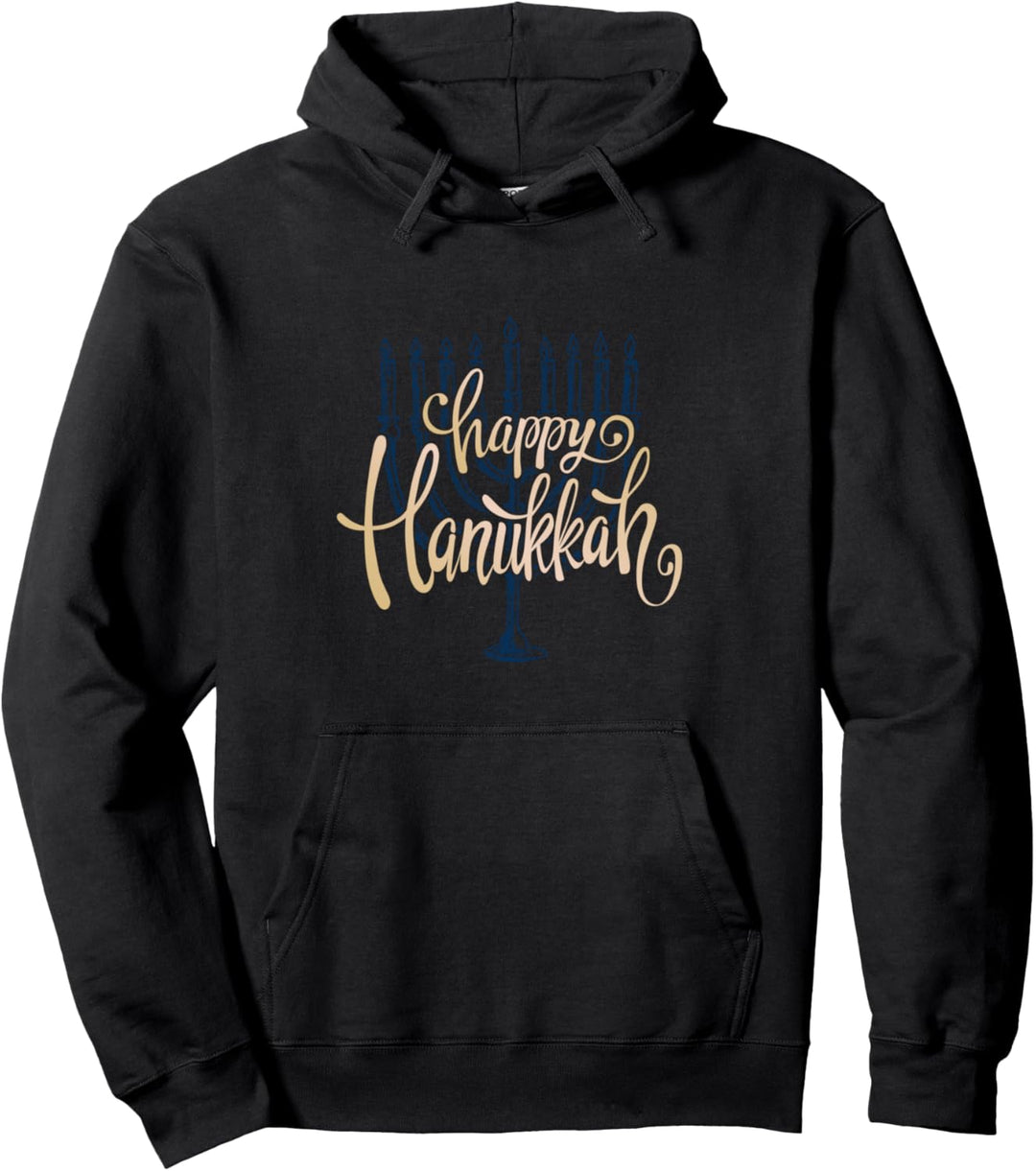 Jüdische Neun Kerzen Happy Hanukkah Hannukah Pullover Hoodie