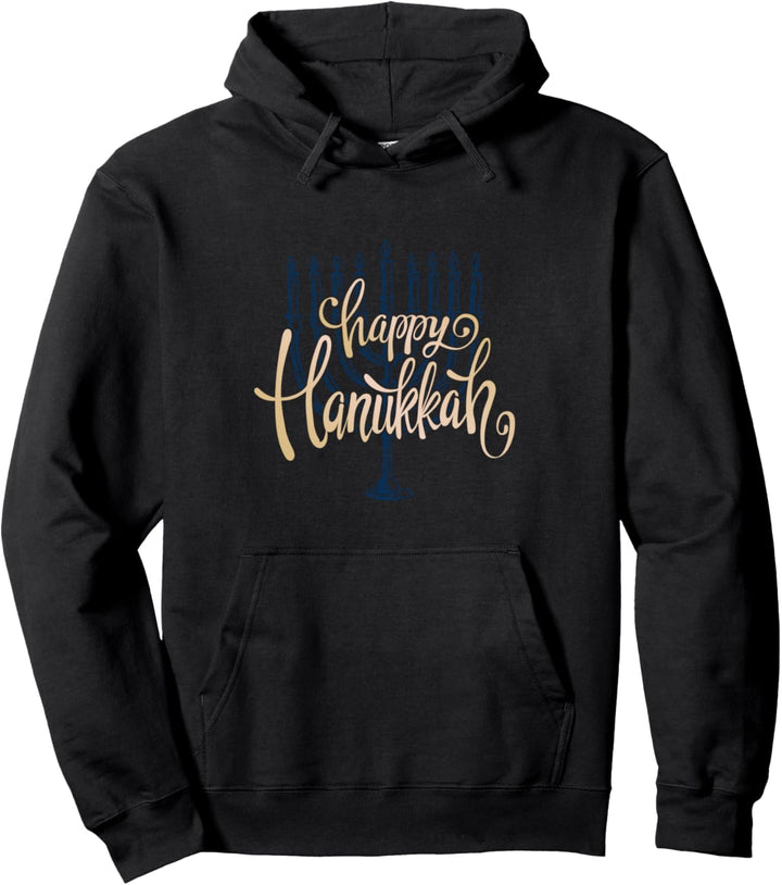 Jüdische Neun Kerzen Happy Hanukkah Hannukah Pullover Hoodie