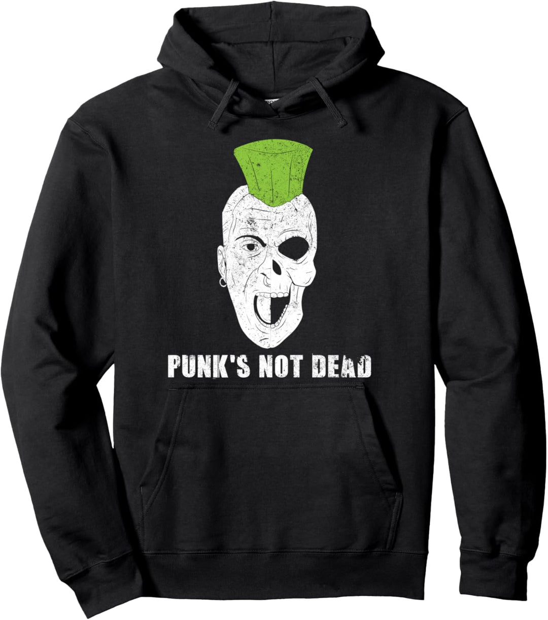 Punk's Not Dead Punkrock Konzert Totenkopf Streetpunk Punker Pullover Hoodie
