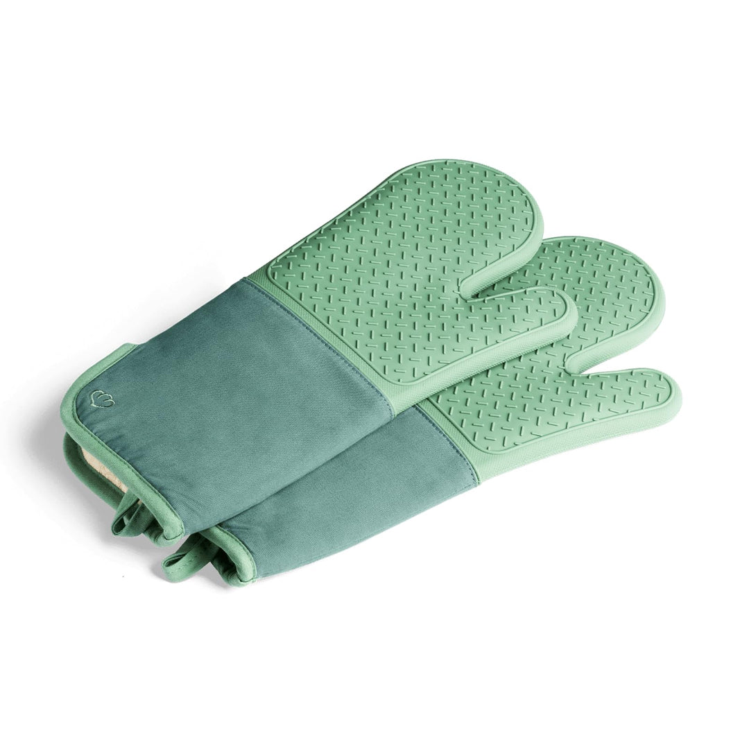 SPRINGLANE Ofenhandschuhe-Set 2-TLG. Mint, Silikon & Baumwolle, hitzebeständig Ofenhandschuhe Mint,