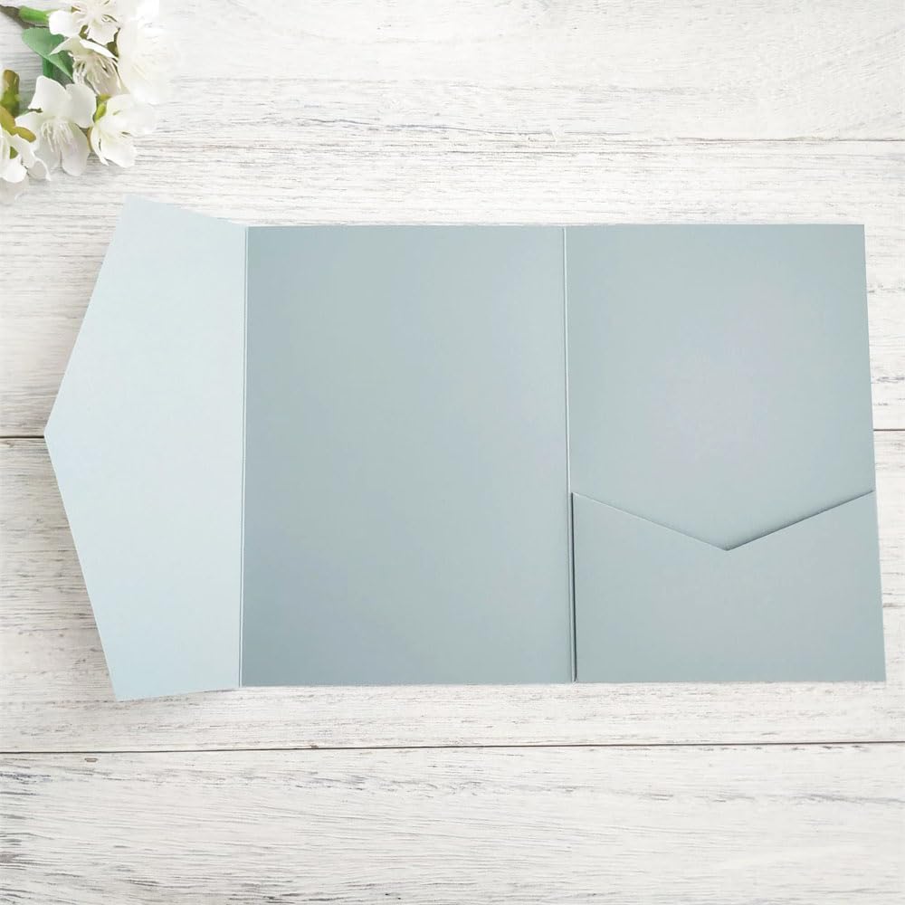 MillaSaw Hochzeitseinladungsbeutel, Seeblau, 25 Stück pro Packung, einfarbig, Seeblau