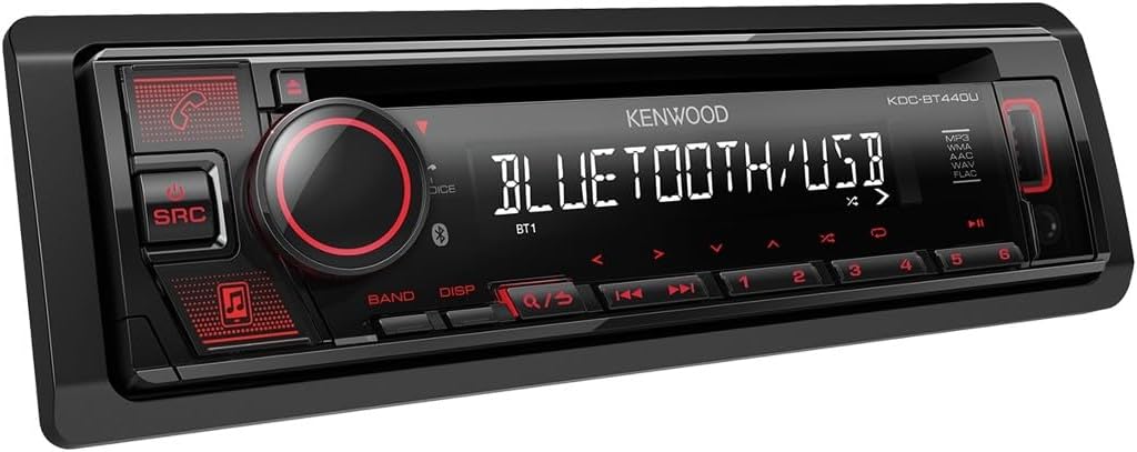 Kenwood KDC-BT440U CD-Autoradio mit Bluetooth Freisprecheinrichtung (Hochleistungstuner, Soundprozes