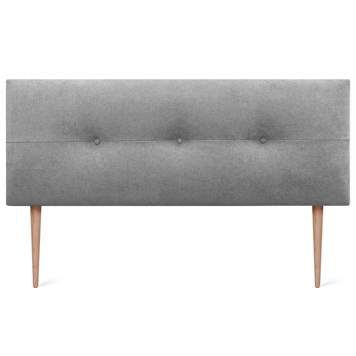 DHOME Kopfteil aus Kunstleder oder Stoff AQUALINE Pro Kopfteil Polsterkopfteil Luxusbett (Stoff Grau