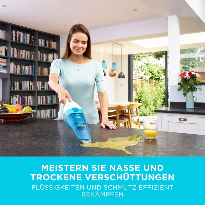 BLACK+DECKER dustbuster Nass- & Trockensauger 3,6V Akku-Handstaubsauger, WDC115WA-QW