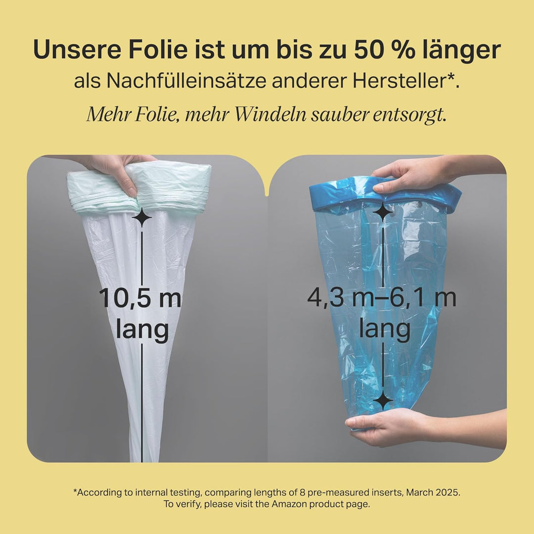 Tommee Tippee Umweltfreundliche Nachfüllpackungen für Windeleimer, Twist & Click, Greenfilm, antibak