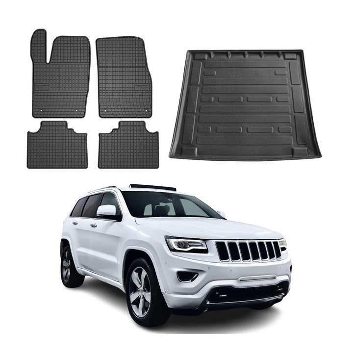 OMAC Fussmatten Kofferraumwanne für Jeep Grand Cherokee 2010-2024 Gummi 5X Set Grand Cherokee 2010-2
