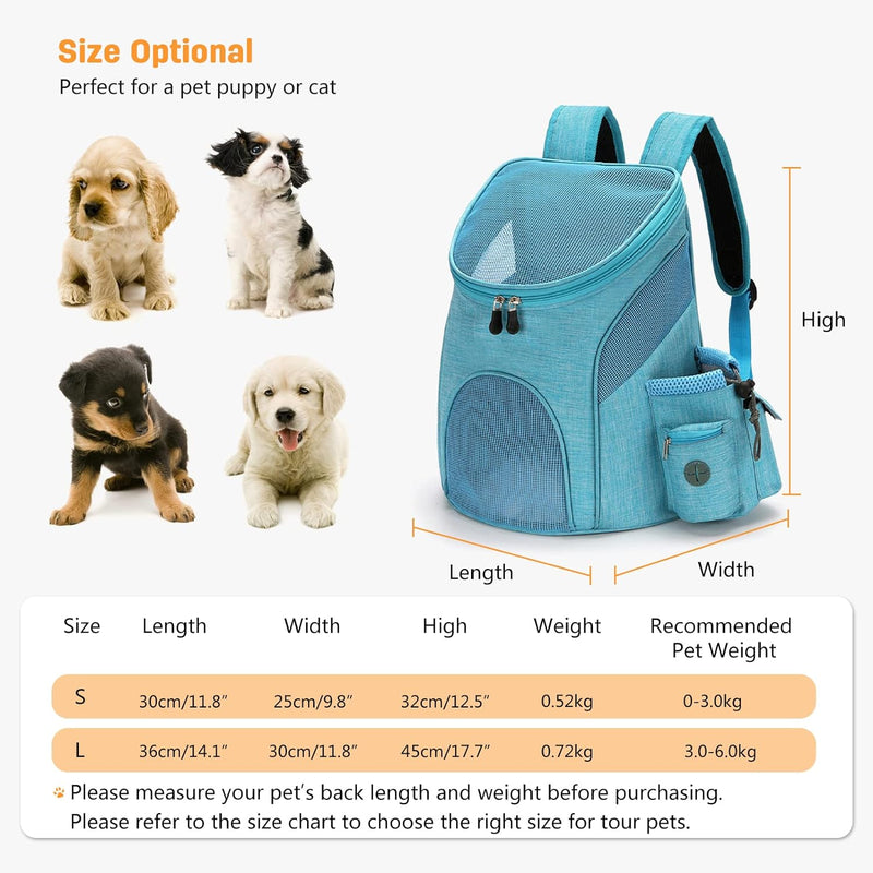 PETCUTE Hunderucksack Katzenrucksack Rucksack für kleine Hunde Haustiertragetasche Taschen mit Abneh