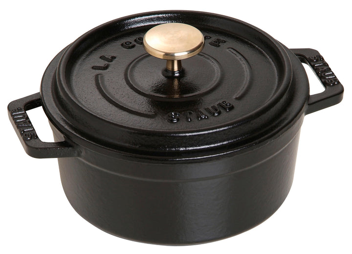 STAUB Gusseisen Mini Cocotte, Rund 12 cm, 0,25 L, Aromaregen Funktion, Für alle Herdarten geeignet,