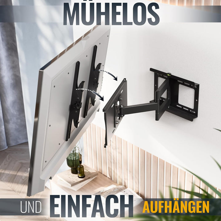 RICOO TV Wandhalterung Schwenkbar Neigbar, (R23-S) Universale TV-Halterung für 31-65 Zoll (bis zu 95