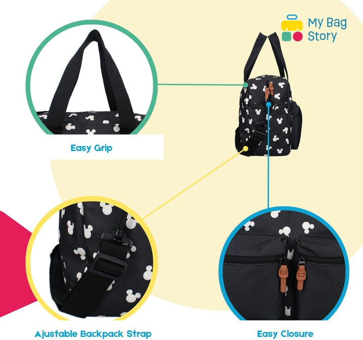 mybagstory - Wickeltasche mit grosser Kapazität mit Wickelunterlage Micky Maus - Grösse 40 cm - vers