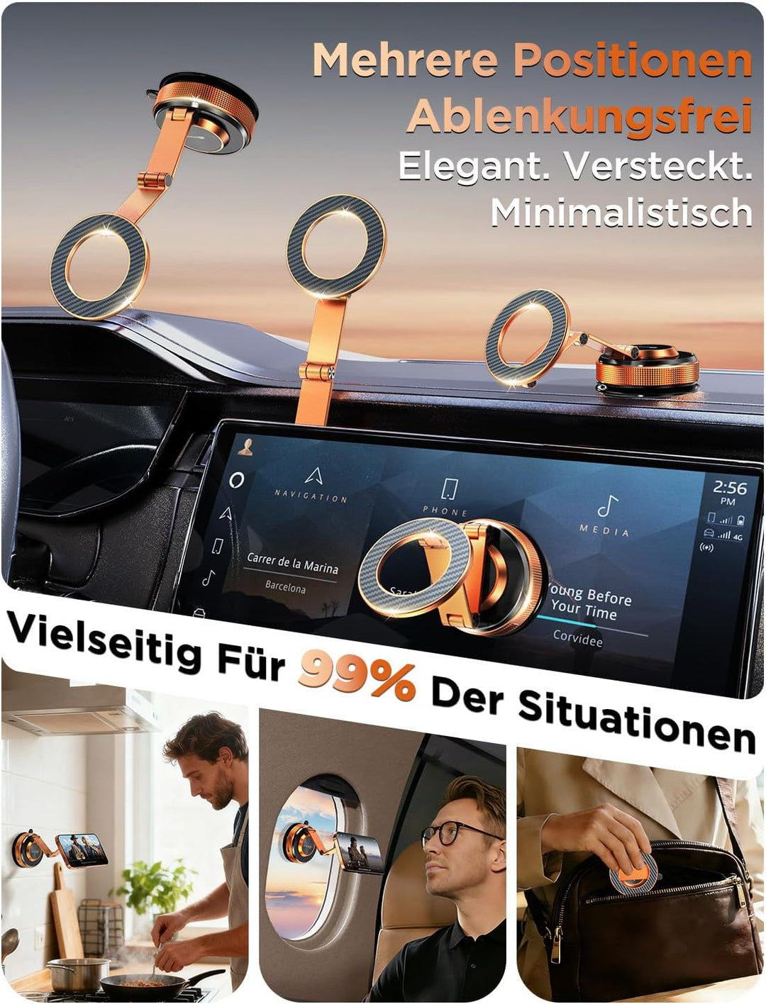 Handyhalterung Auto Magnetisch - Vmag S3 Handyhalterung Magnet 2026 mit Metall Dual Fold Arm & Erwei