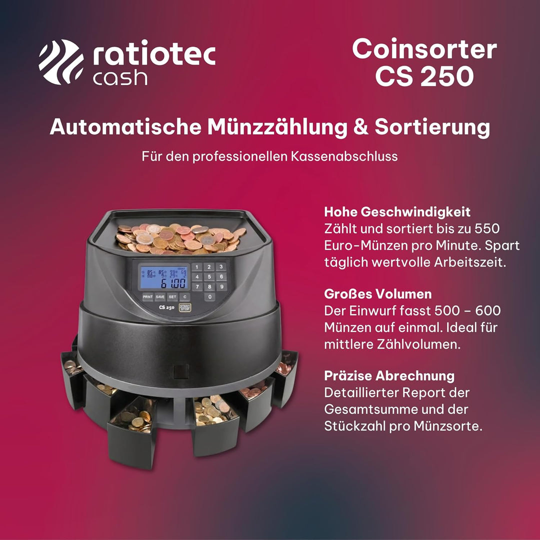ratiotec 00946344 Coinsorter CS 250