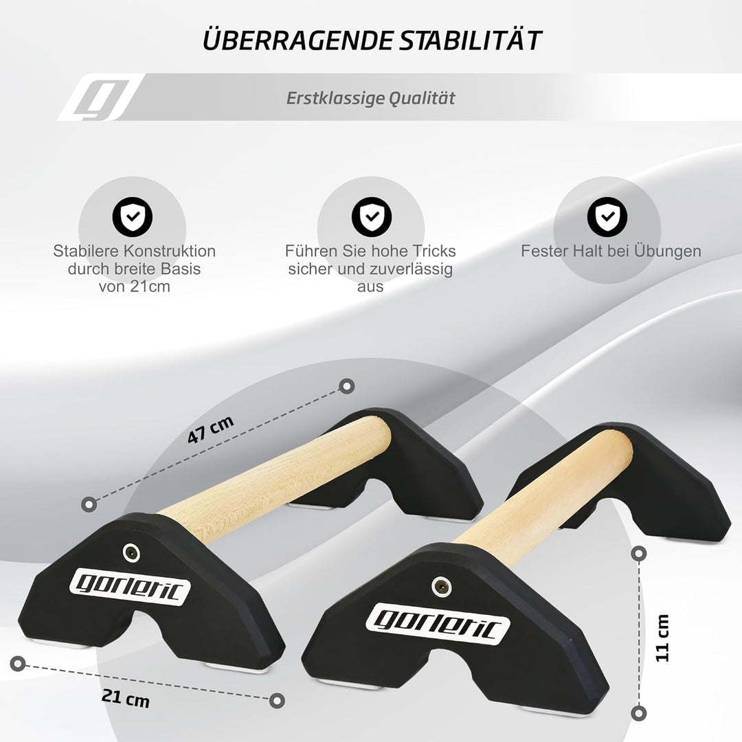 LowFit PRO Gorletic Calisthenics Parallettes - Gymnastik Parallettes, einfacher Transport, Athleten