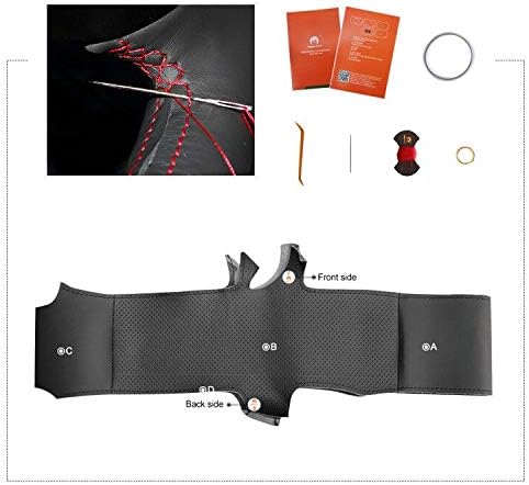 MEWANT Hand Nähen Schwarz Kunstleder Auto Lenkradbezug für Golf 7 Mk7 Neue für Polo für Tiguan rubbe