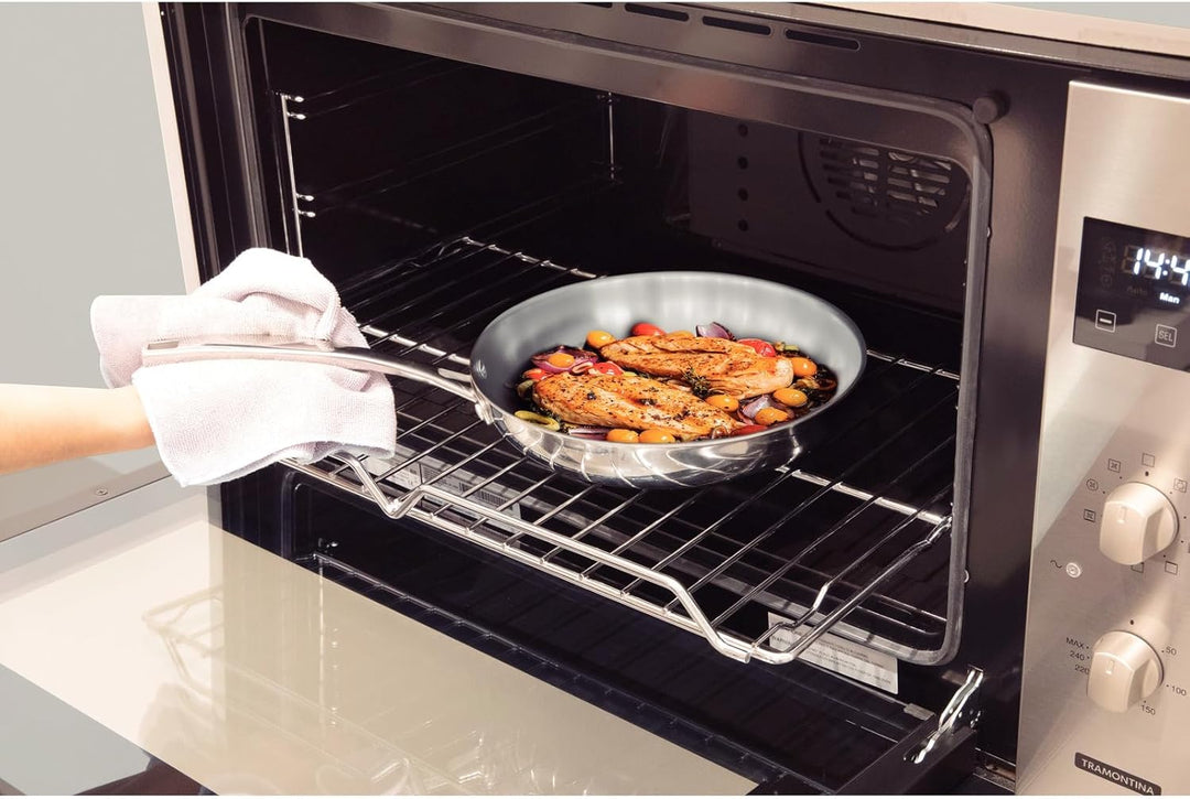 Tramontina Bratpfanne Grano, Ø 20 cm, Edelstahl, Induktion, Backofengeeigenet, spülmaschinengeeignet