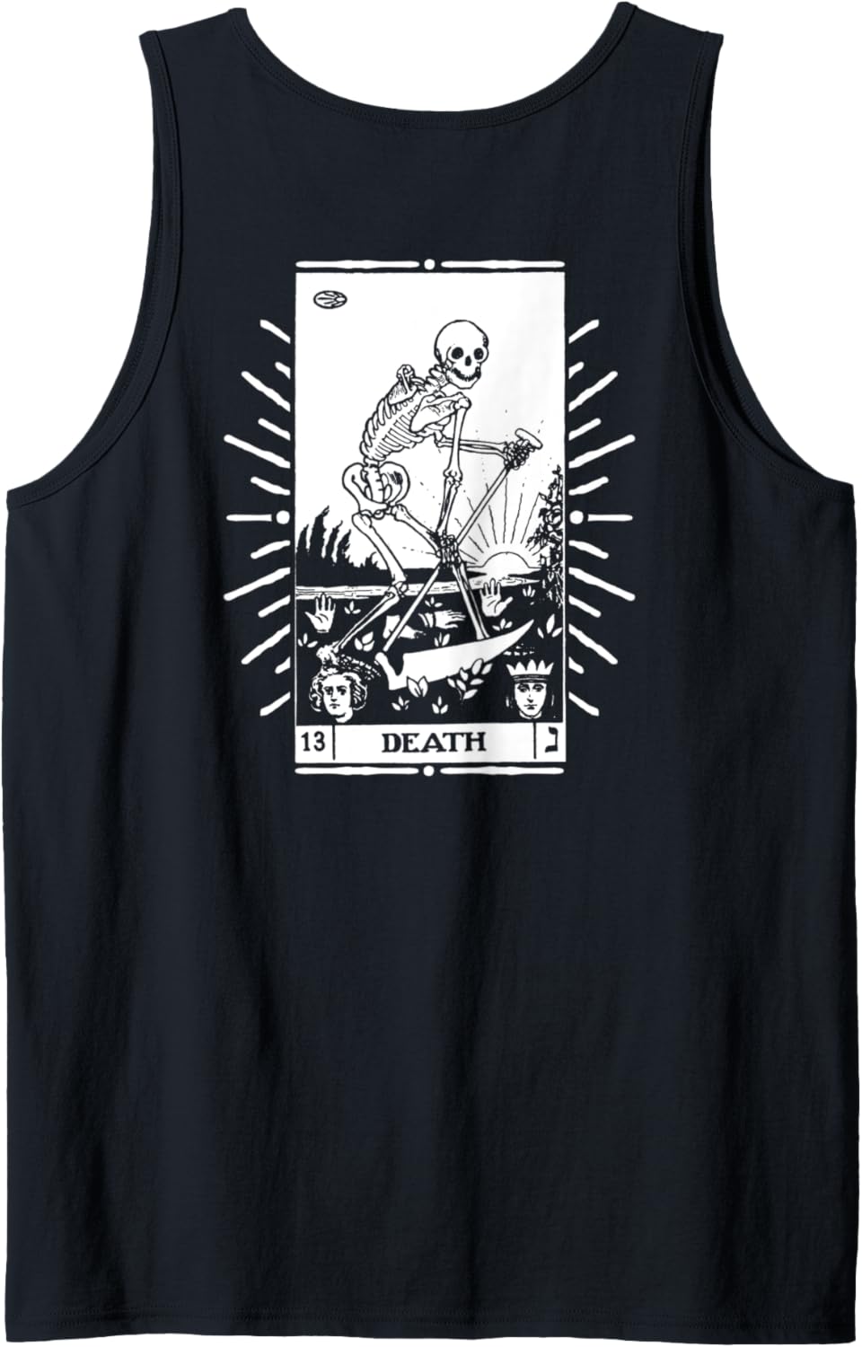 Tarotkarte Gothic Halloween Occult Tarot Todeskarte Tank Top