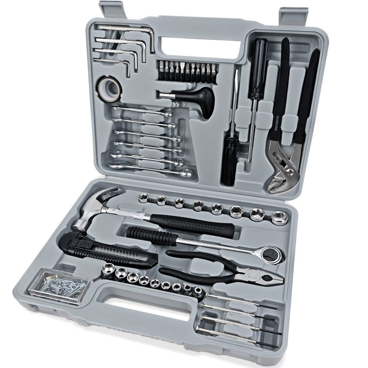 MONZANA® Werkzeugset 141 tlg. Werkzeugkasten Werkzeugkiste Werkzeugsatz Werkzeugkoffer Werkzeugbox H