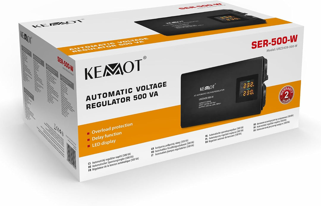 KEMOT Automatischer Spannungsregler SER-500-W Präzision 8%