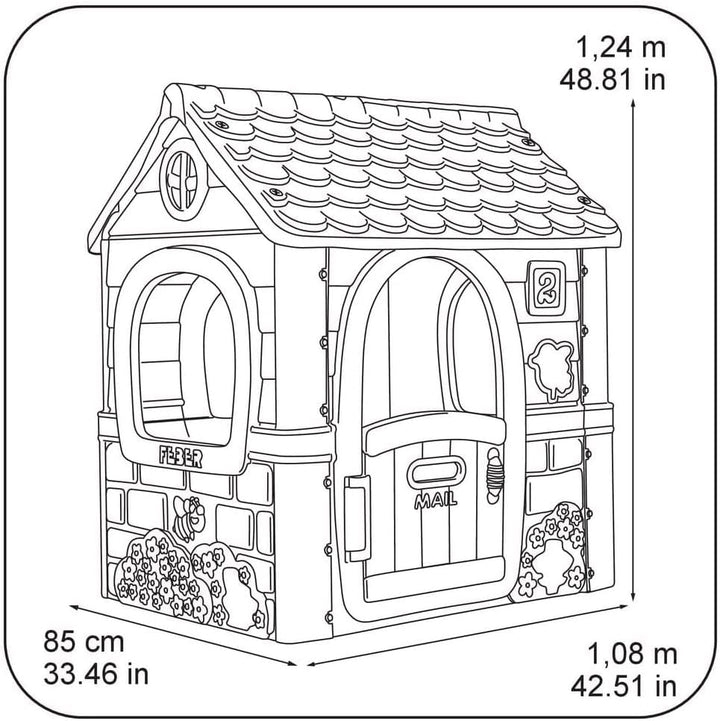 FEBER- Multi-Aktivitätshaus 6in1, Kinderhaus mit 6 Aktivitäten, Bowling, Schläger, Ballspiele, Fussb