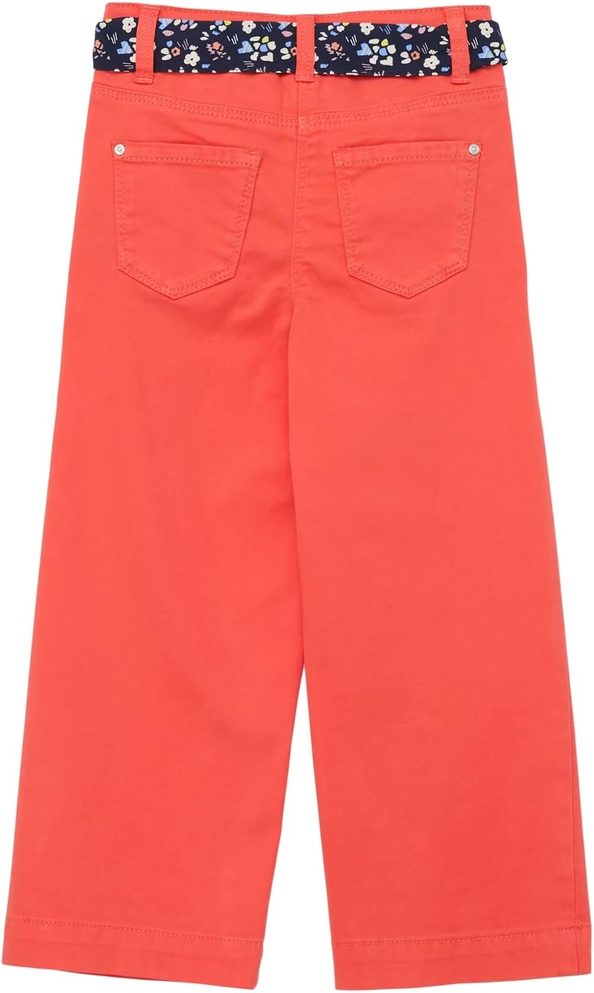 s.Oliver Mädchen Hose mit Gürtel, Wide Leg 104 Orange, 104 Orange