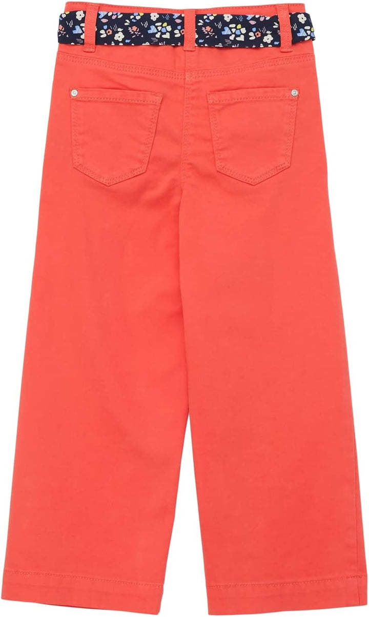 s.Oliver Mädchen Hose mit Gürtel, Wide Leg 104 Orange, 104 Orange