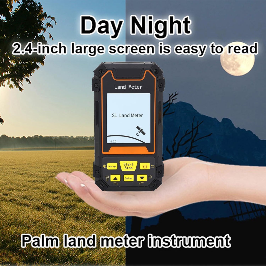 Landflächenmessgerät GPS, Tragbares GPS-Landvermessungsgerät Mit 2,4-Zoll-LCD-Bildschirm, Tragbares