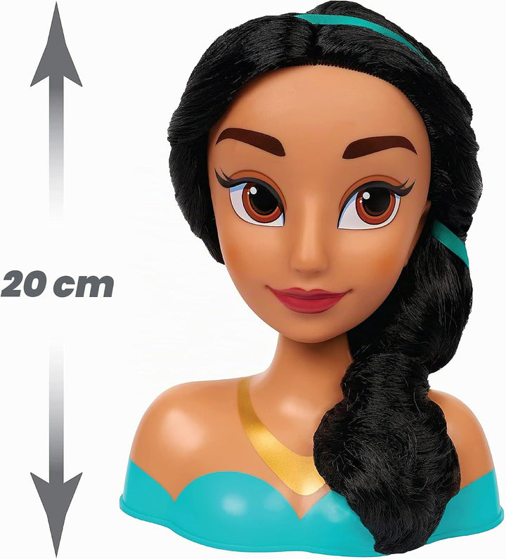 Disney Princess Jasmin Frisierkopf 20cm mit 14 Zubehörteilen für Styling-Spass, ab 3 Jahren, Just Pl