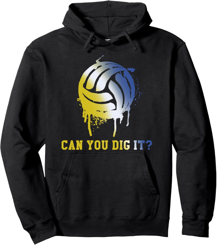 Volleyballer Volleyballspiel Can You Dig It Beach Volleyball Pullover Hoodie
