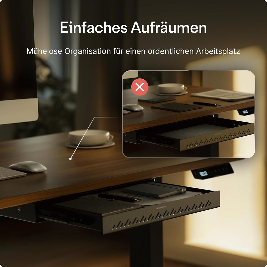 Desktronic Schreibtisch-Organizer, Untertisch-Aufbewahrungsbox, Schreibtisch für Büro Schule Homeoff