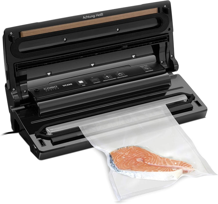 CASO VC 250 Vakuumierer doppelte Schweissnaht 30 cm, mit Folienbox, Cutter und Schlauch für Vakuumbe