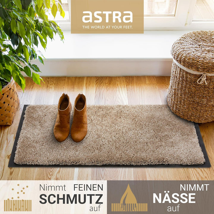Astra Fussmatte innen rutschfest - Schmutzfangmatte super weich - Läufer Flur waschbar per Hand - Tü