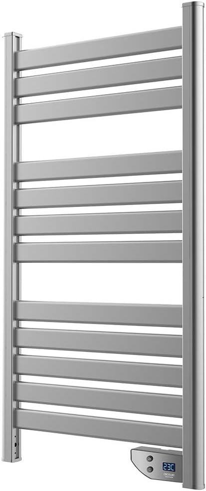 Cecotec Elektrischer Badheizkörper ReadyWarm 9050 Twin Towel Steel. 500 W, 2 Modi Heizung, Aluminium