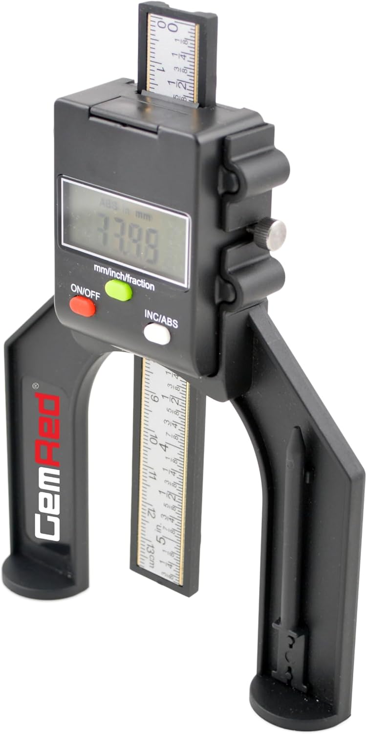 Digitaler Tiefenmesser, GemRed Höhenmesser Präzision 0-80 mm mit Magnetischen Füssen für Frästisch,