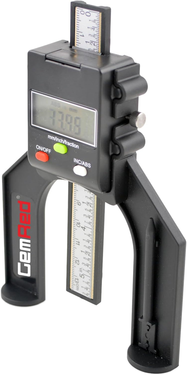 Digitaler Tiefenmesser, GemRed Höhenmesser Präzision 0-80 mm mit Magnetischen Füssen für Frästisch,