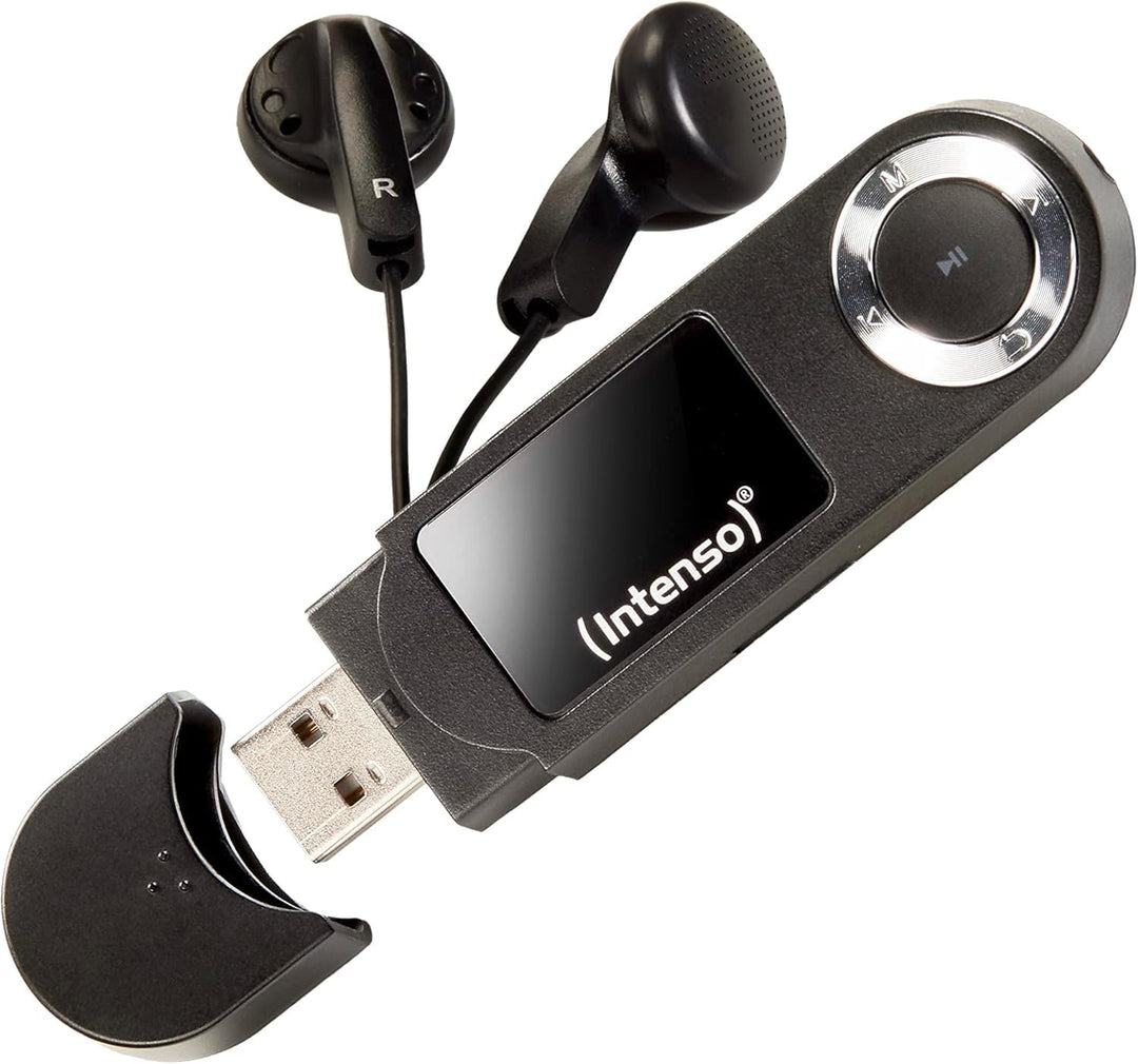 Intenso Music Walker MP3 Player 64 GB mit LCD Display, microSD Karte, USB 2.0, AAA Batterie, Kopfhör