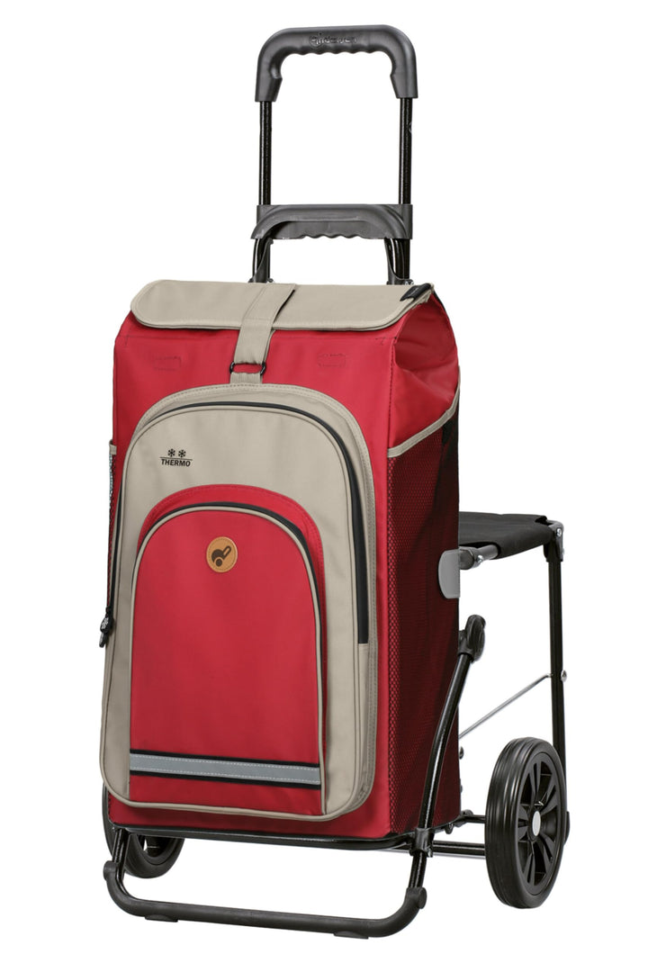 Andersen Komfort Shopper Hydro 2.1 ausklappbarer Stuhl Sitz Thermofach Rucksack Einkaufstrolley