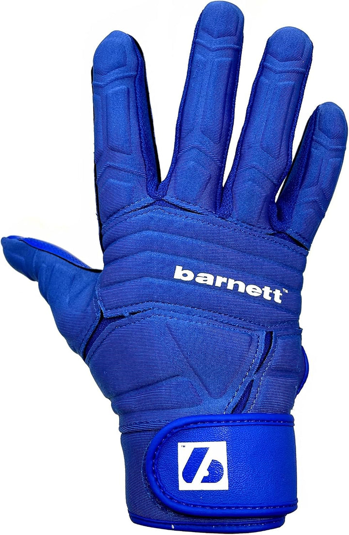 BARNETT FLG-03 Blau American Football Handschuhe Linemen Profi, OL,DL M Blau, M Blau