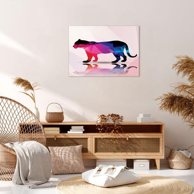 Bilder auf Leinwand Tiger Illustration modern Grafik Leinwandbild 70x50cm Wandbilder Dekoration Wohn