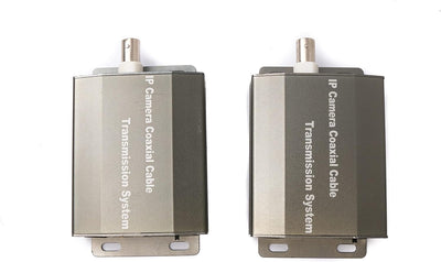 System-S UTP IP Transceiver Set LAN RJ45 zu BNC Koaxialkabel in Schwarz