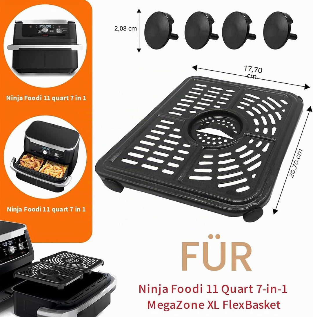 GXF Air Fryer Ersatzteile für Ninja Foodi AF500UK 10,4 l 7-in-1 FlexDrawer Dual Zone grosse Schublad