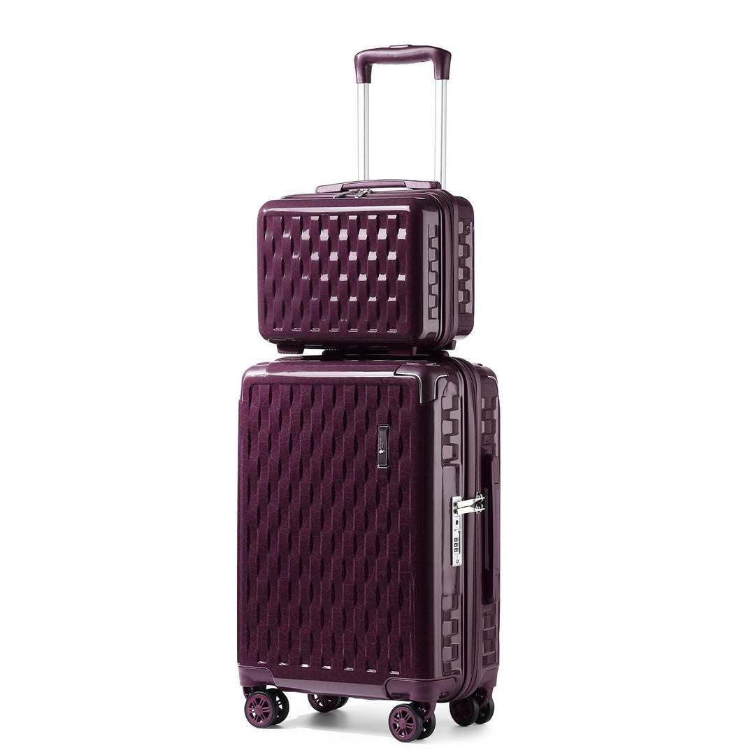 Sea choice Handgepäck Koffer Set 2 Teilig Hartschalen Trolley mit Kosmetiktasche Eckenschutz ABS+PC
