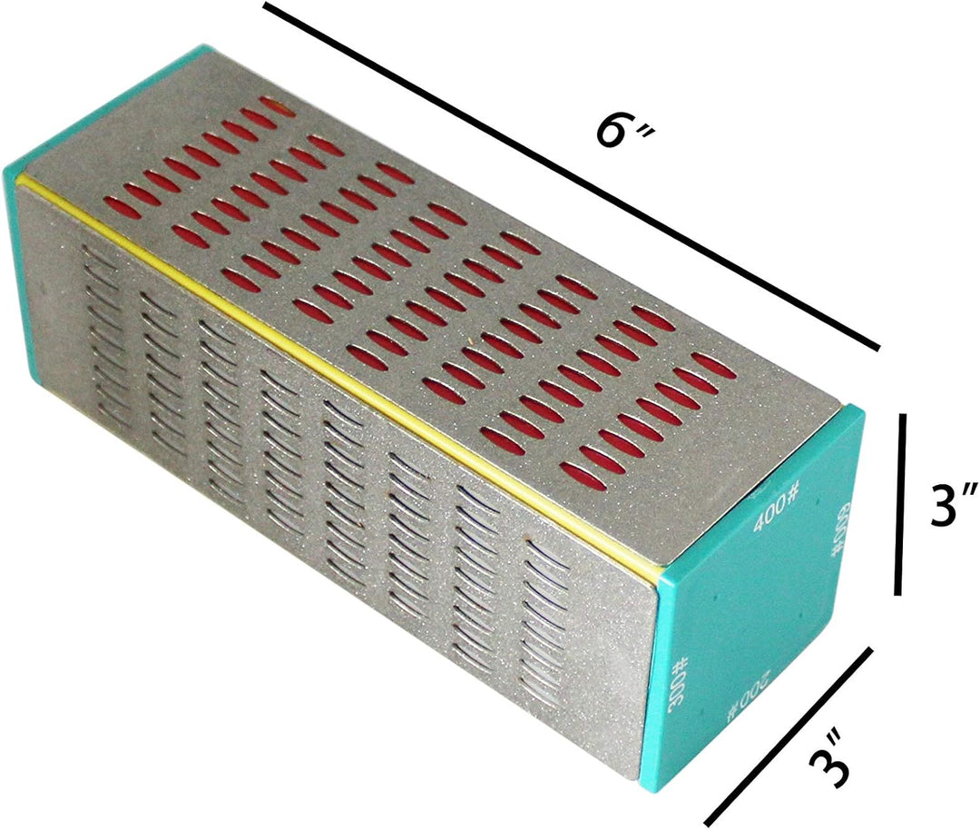 HFS (R) 4-Wege-Diamant-Messerschärfer, Schleifstein, Industriequalität, Körnung 200 bis 600, rutschf