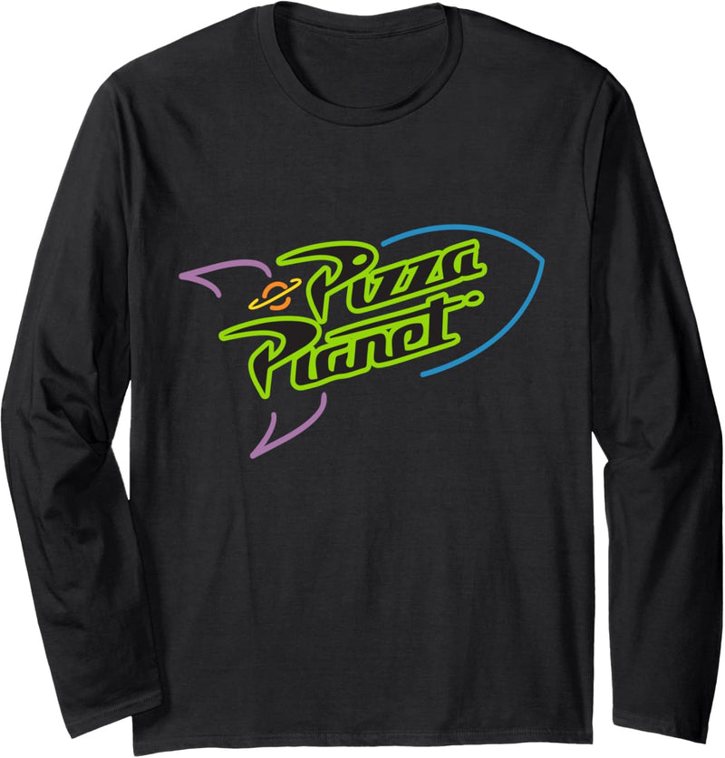 Disney Pixar Toy Story Pizza Planet Rocket Ship Neon Langarmshirt