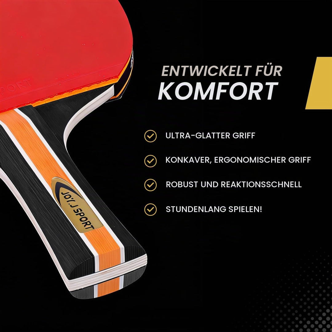 Tischtennisschläger Tischtennis Set mit Tischtennisbälle, Pingpong Set für Kinder Anfänger, Familien