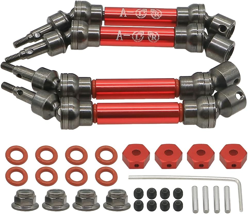 RCAWD ARRMA Antriebswellen Set,Metall Universal Vorder- und Hinterrad antriebswelle für 1/10 ARRMA 3