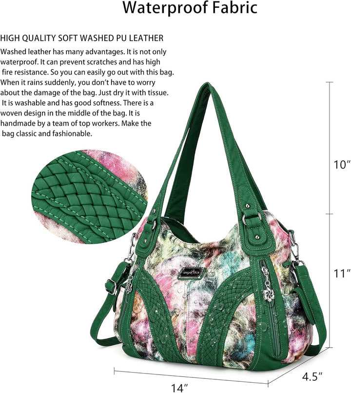 Purses and Handbags Women Fashion Tote Bag Shoulder Bags Top Handle Satchel Purses Washed Synthetic