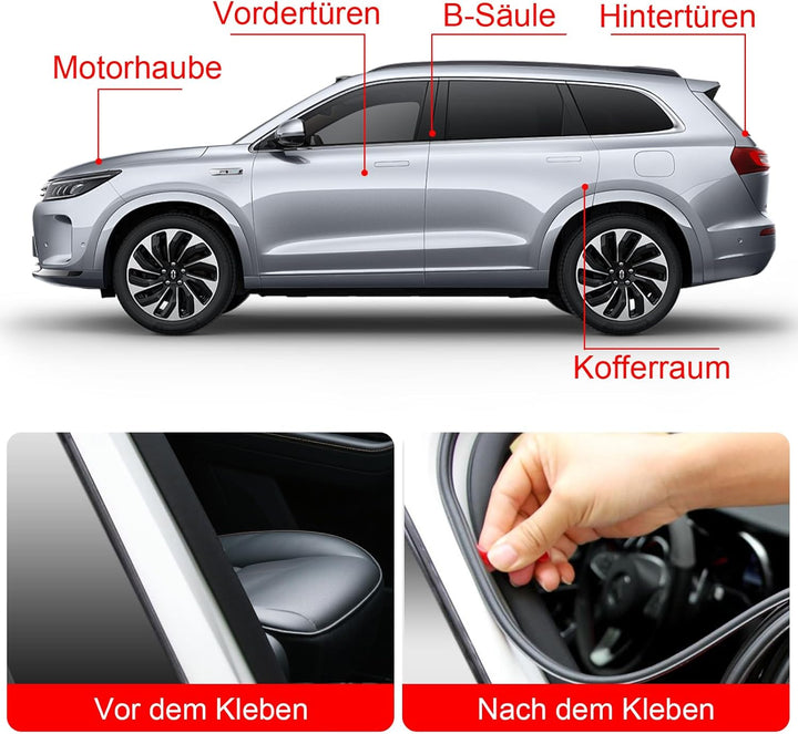 Universal Autotür Türdichtung Gummidichtung 18M Gummiprofil Türdichtung Autotür Kantenschutz D-förmi