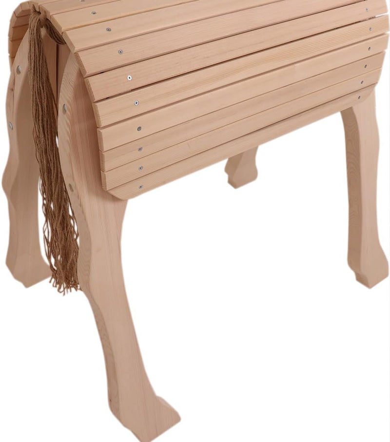 Grosses Voltigierpferd Diamant | Holzpferd | Outdoor-Spielzeug | Draussen 7028 | Farbe Eiche Eiche-b
