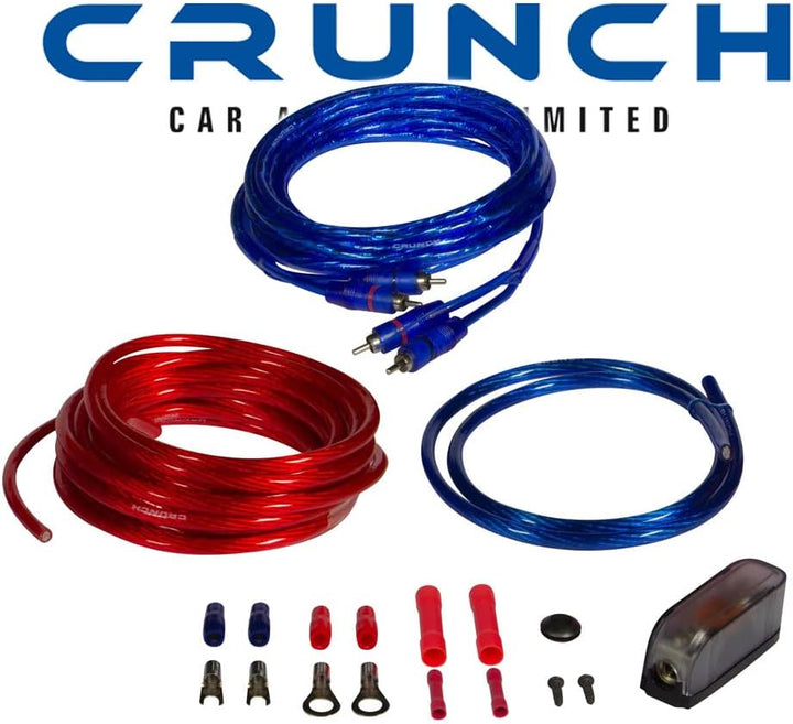Crunch CRK10 | 10mm² Verstärker-Anschluss-Set - Kabelset 5m mit Cinchkabel